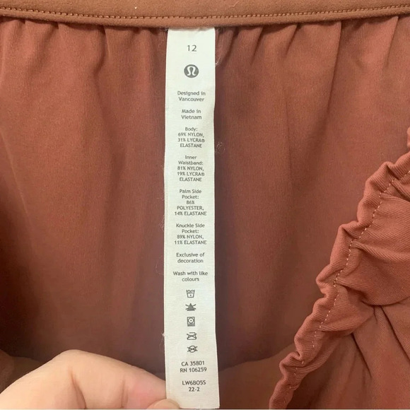 Lululemon Keep Moving Crop *High Rise, 23" Dark Terracotta Size 12 Style W6BO5S - Picture 12 of 13